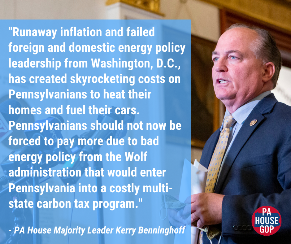 House Passes Legislation to Require Legislative Approval Prior to Entering into Energy Tax Compacts, Benninghoff Says 